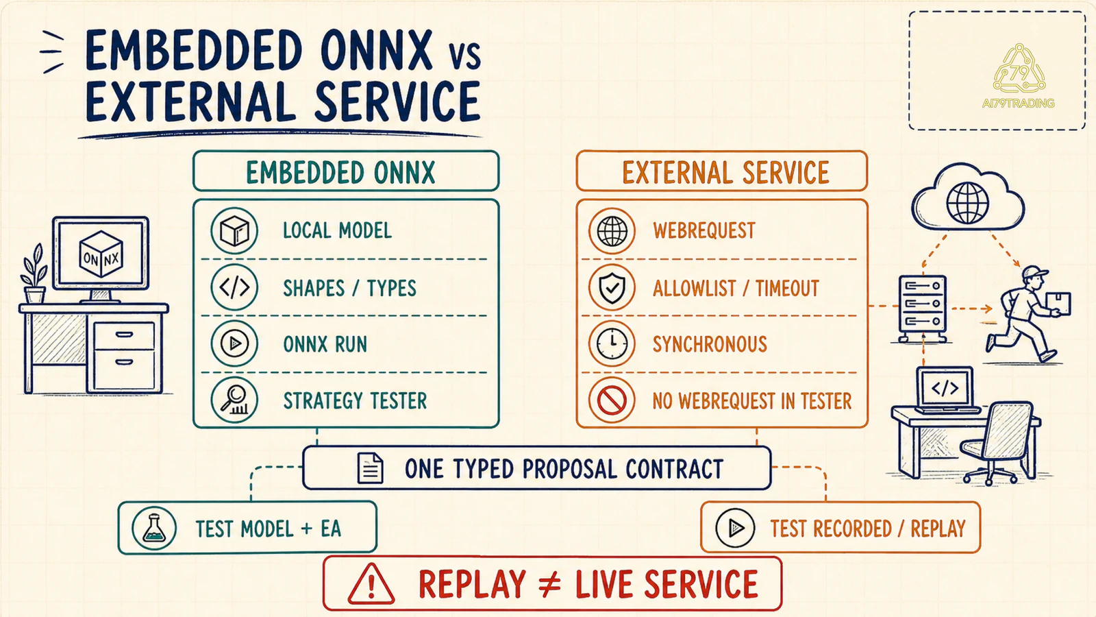 So sánh embedded ONNX và external WebRequest service