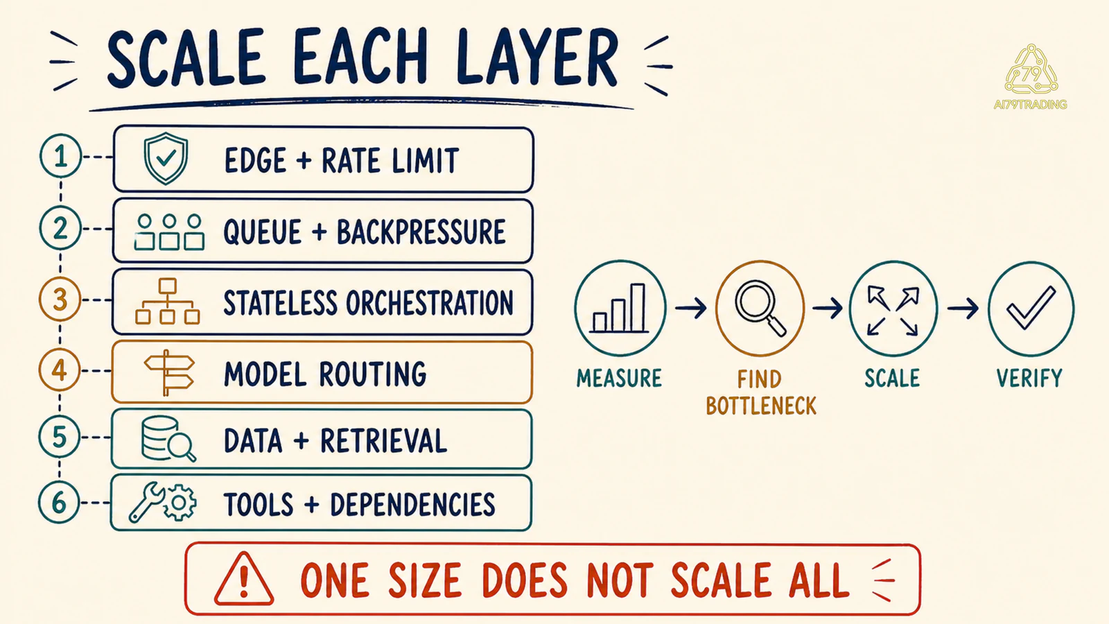 Sáu lớp hệ thống AI cần được đo và scale độc lập