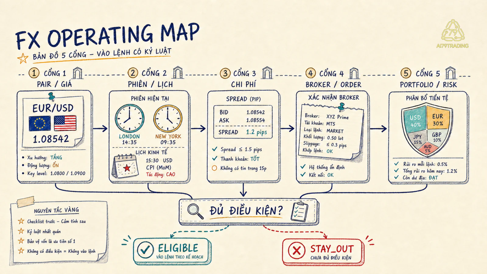FX Operating Map cho AI Trading Forex
