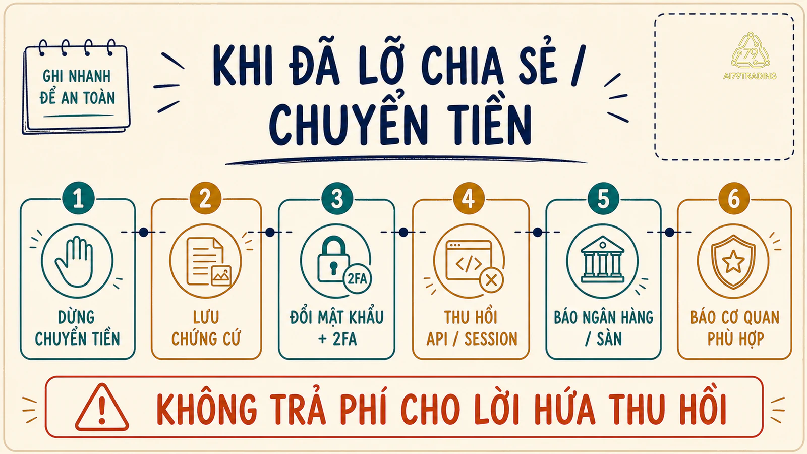 Sáu bước giảm thiệt hại khi nghi gặp lừa đảo AI Trading