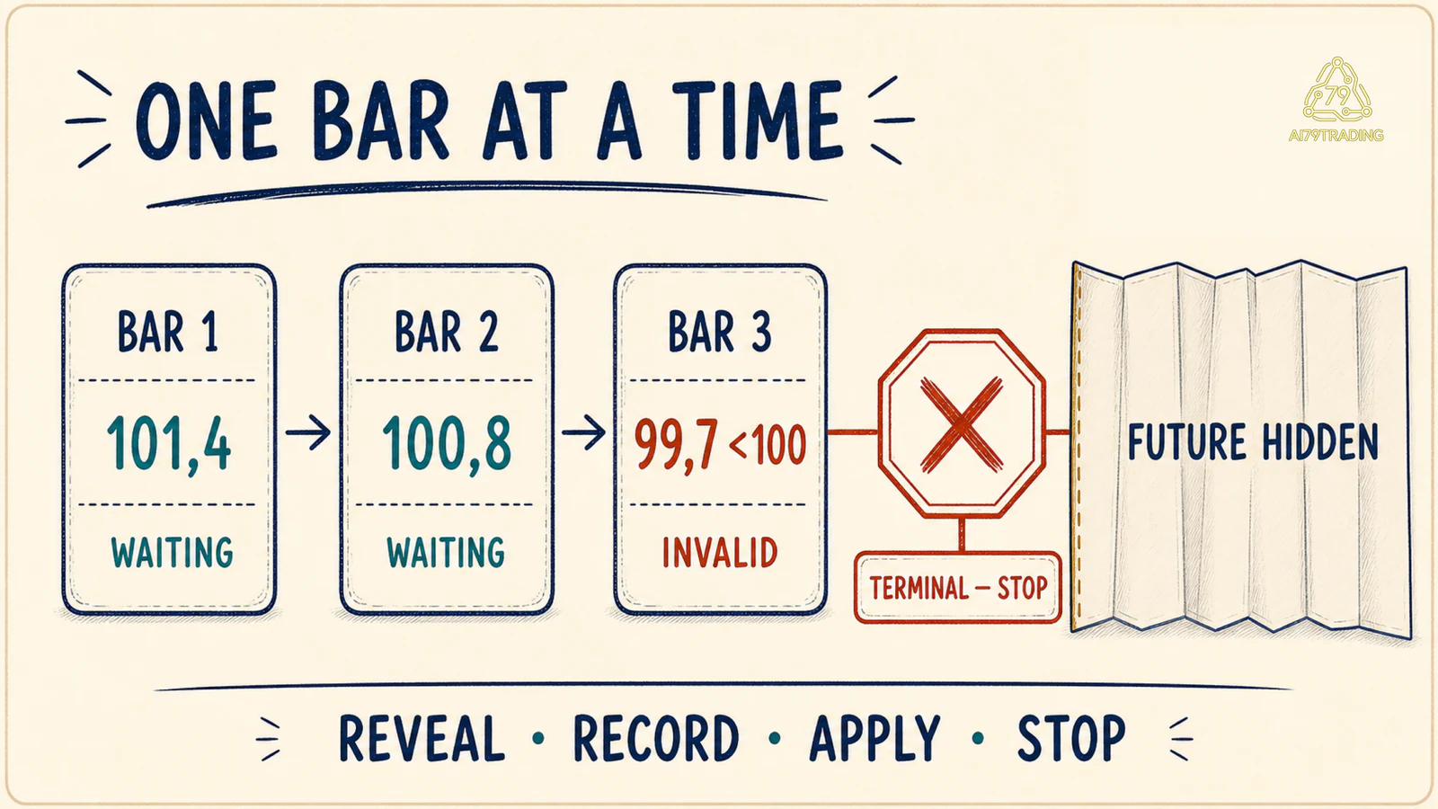 C02 được mở từng bar tới khi mức 99,7 tạo trạng thái invalid và phần tương lai vẫn bị che