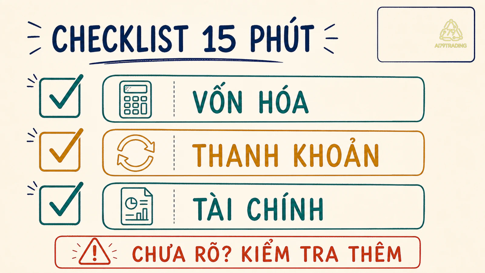 Checklist tách vốn hóa thanh khoản và chất lượng doanh nghiệp trước khi kết luận