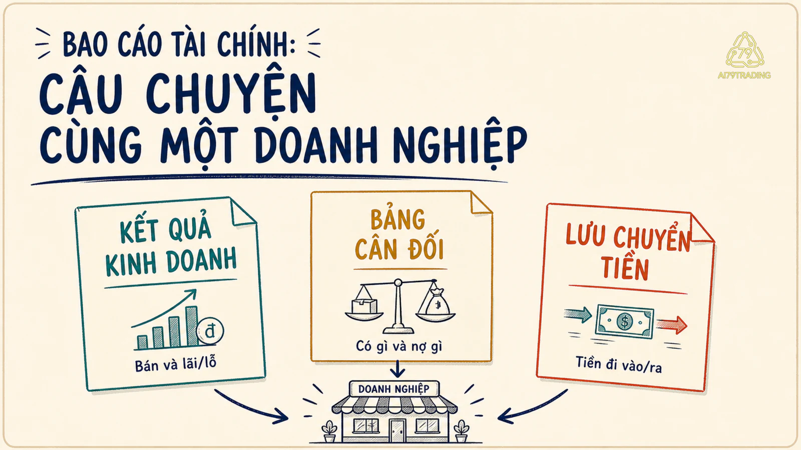 Sơ đồ ba báo cáo tài chính
