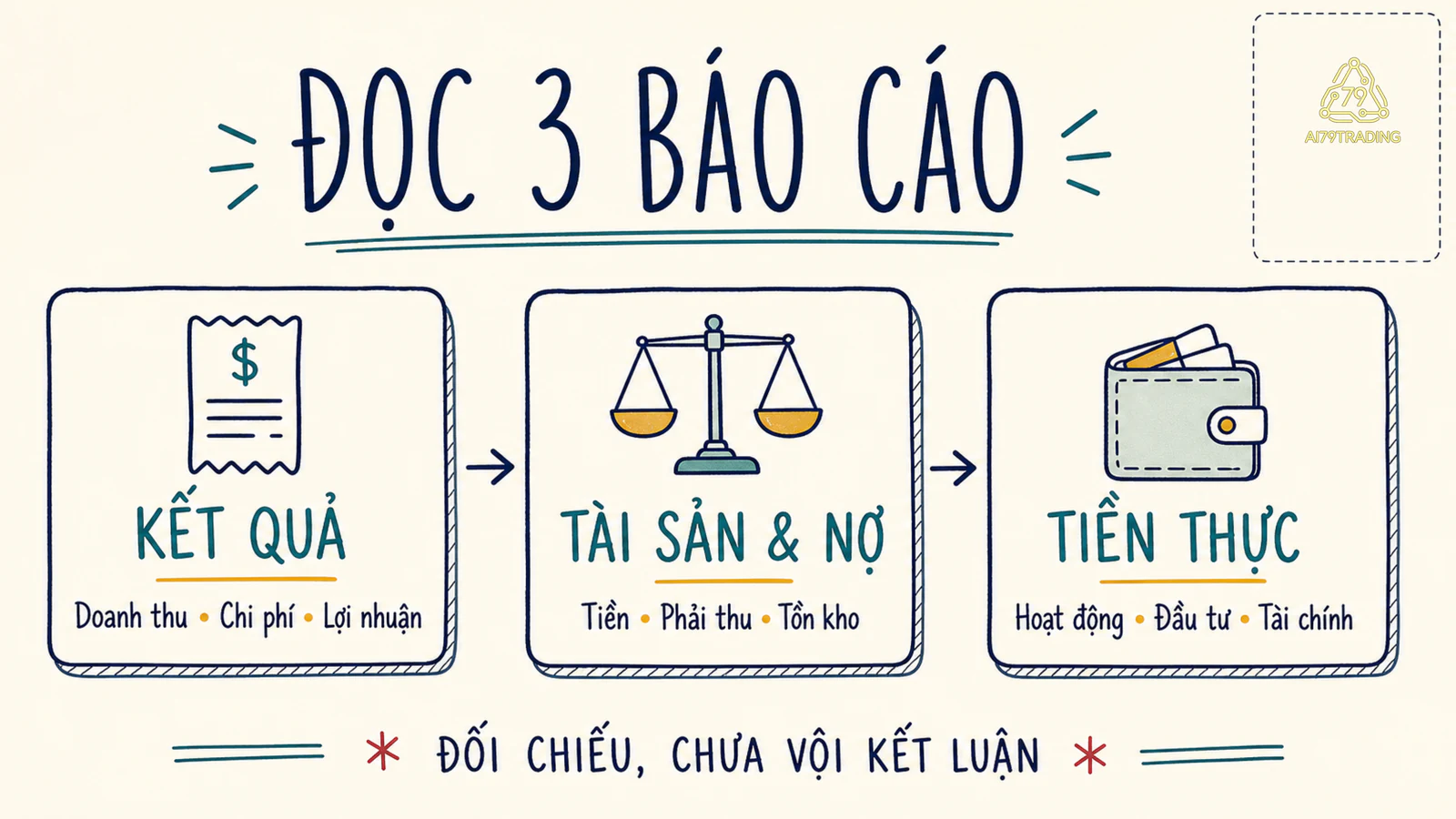 Sơ đồ liên kết báo cáo kết quả kinh doanh, bảng cân đối kế toán và báo cáo lưu chuyển tiền tệ