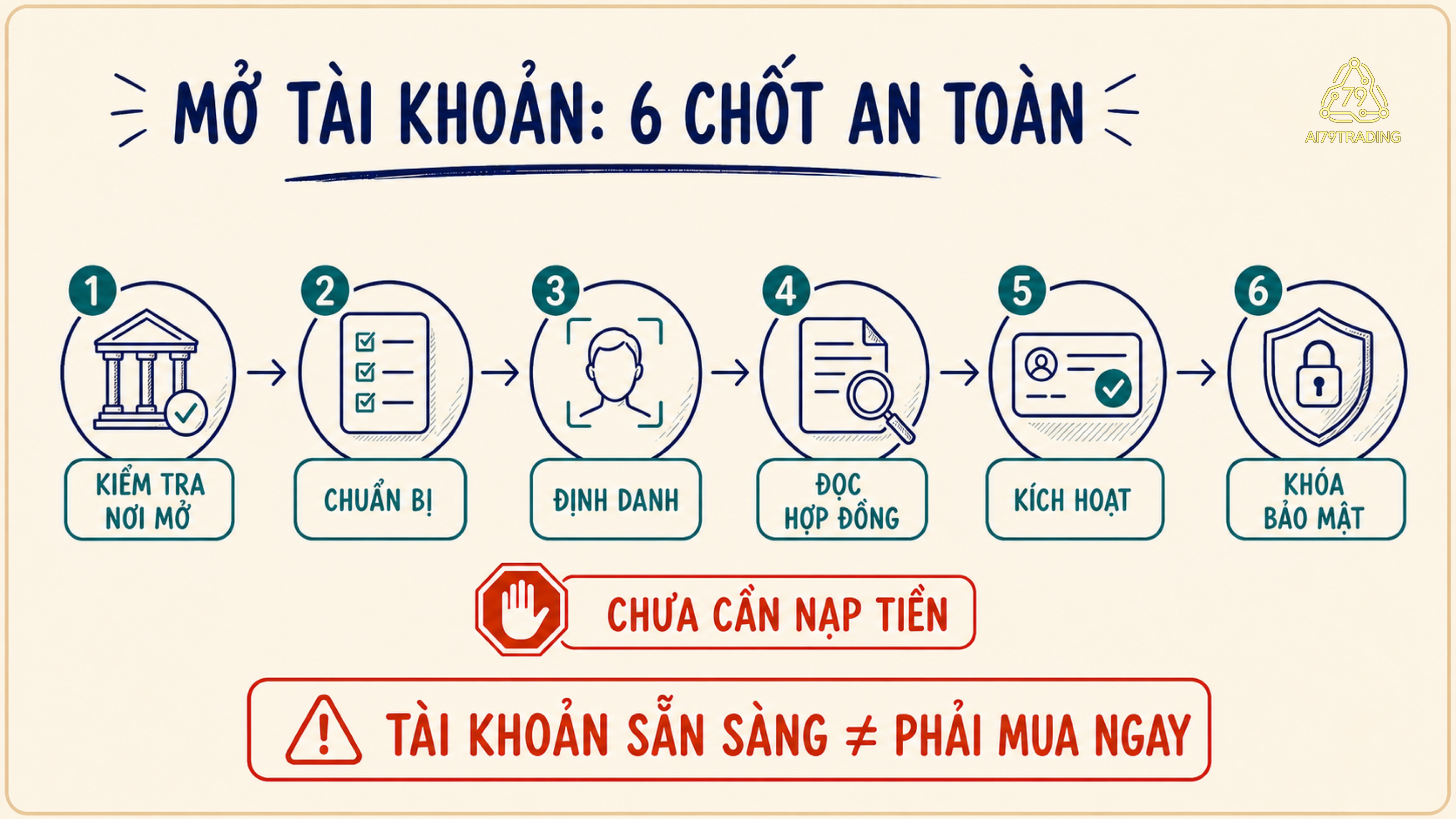 Quy trình sáu chốt an toàn khi mở tài khoản chứng khoán