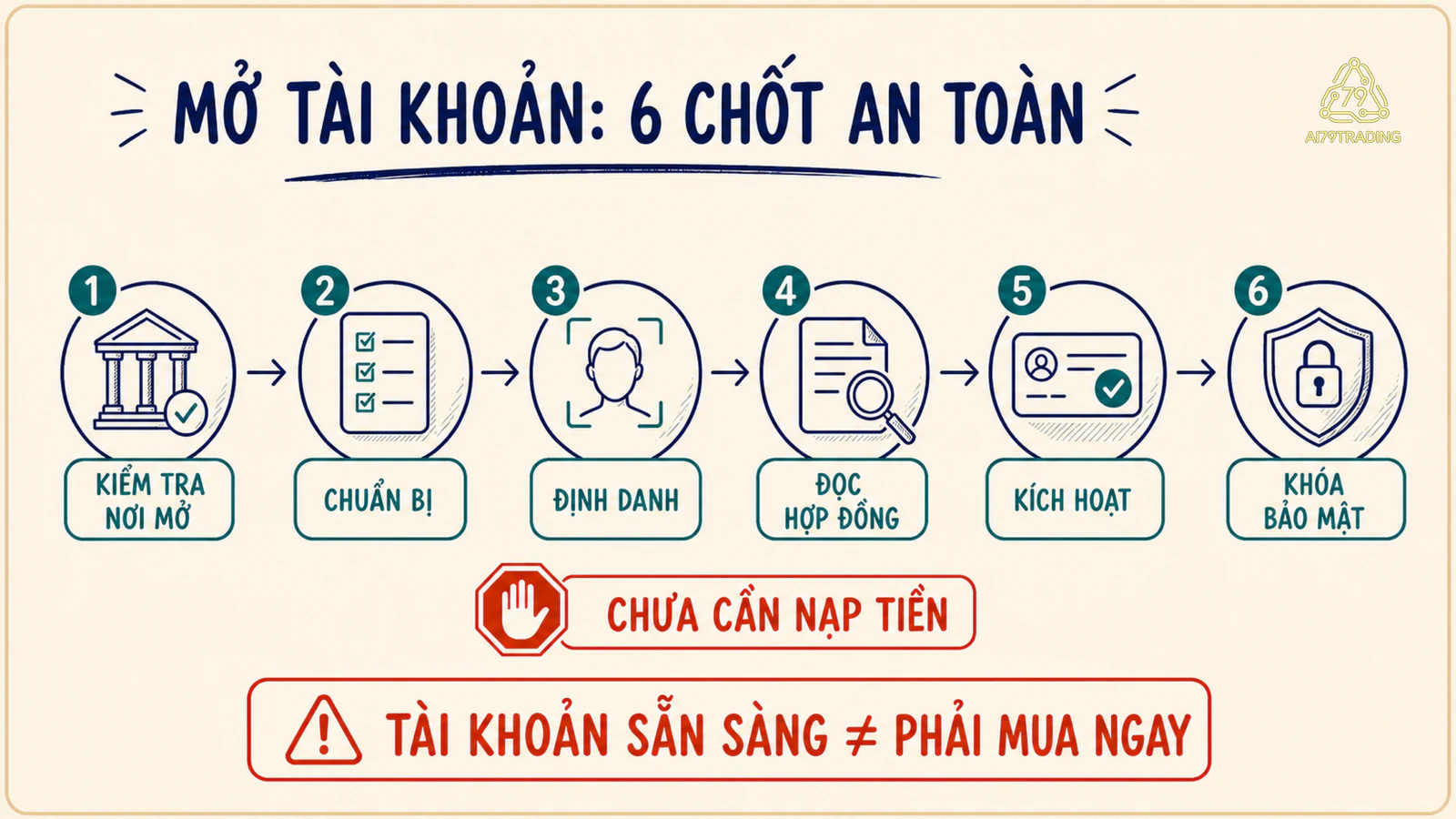 Quy trình sáu chốt an toàn khi mở tài khoản chứng khoán