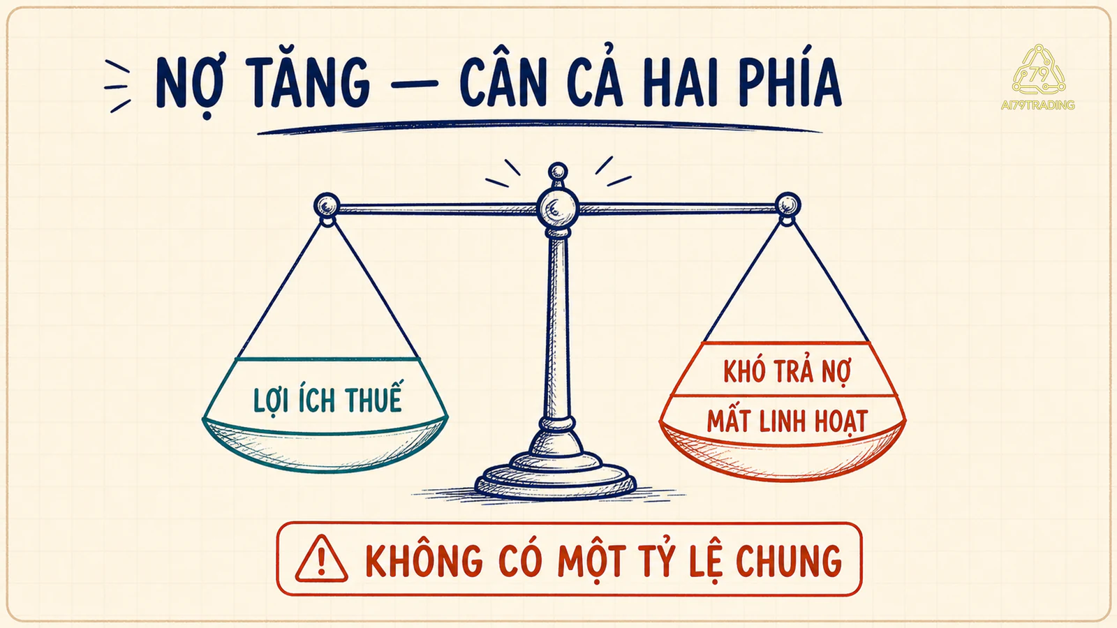 Lợi ích thuế của nợ được cân với khó khăn tài chính và phần linh hoạt còn lại