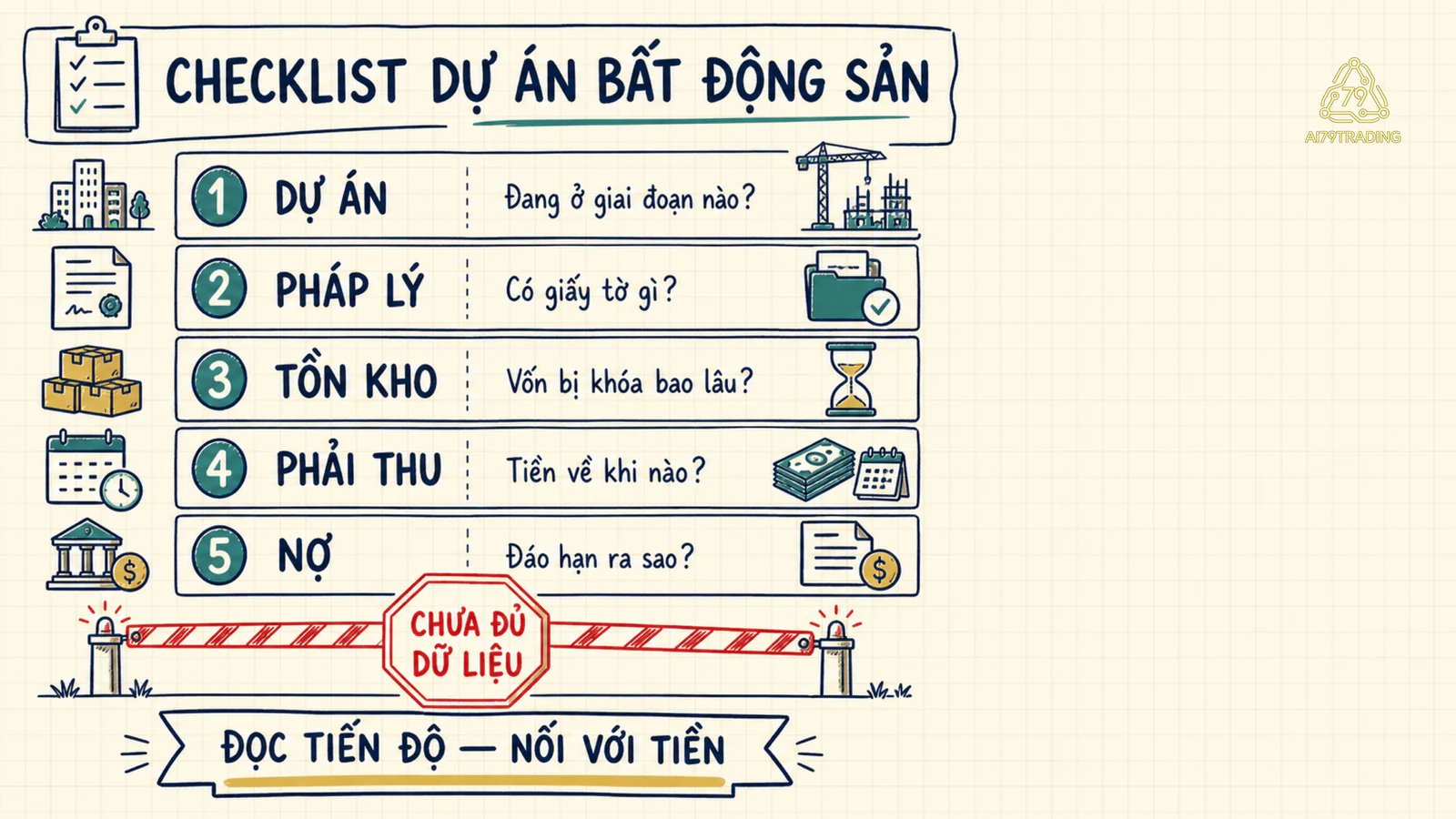 Checklist kiểm tra dự án bất động sản