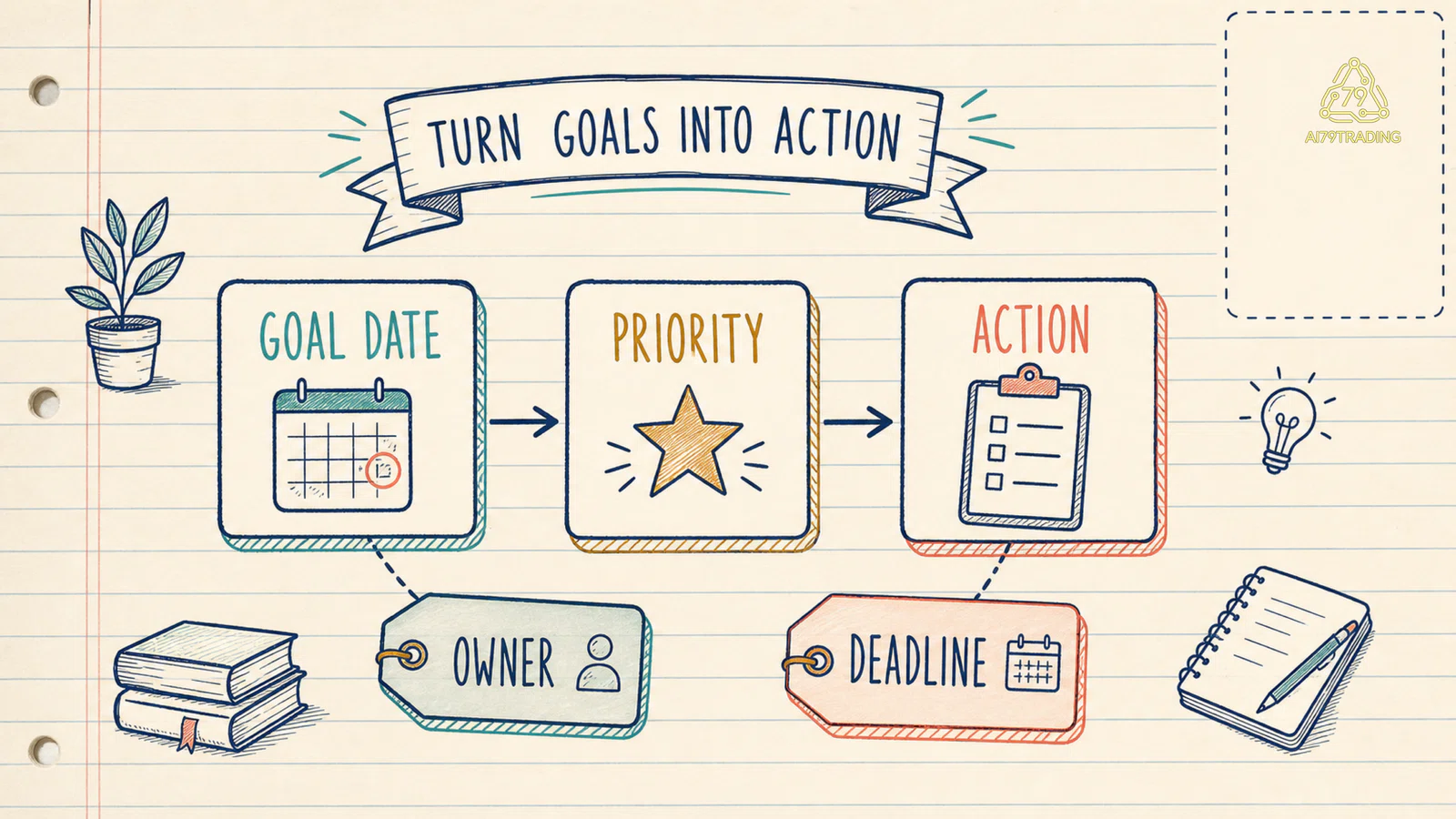 Priority action owner và goal date trong case nghỉ hưu