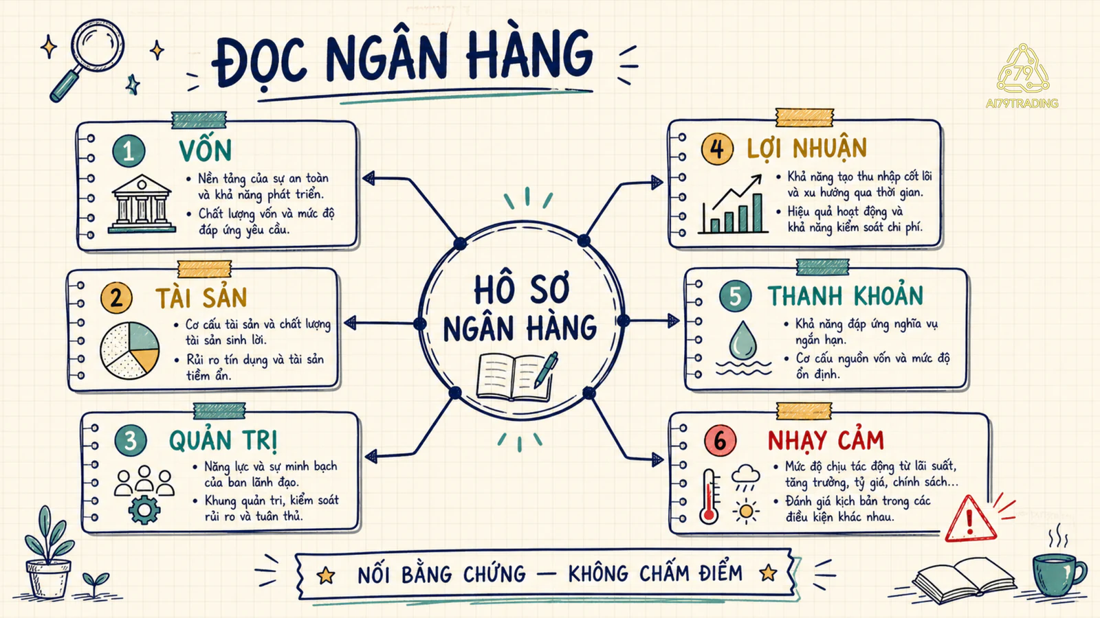 Sáu góc nhìn để đọc một hồ sơ ngân hàng