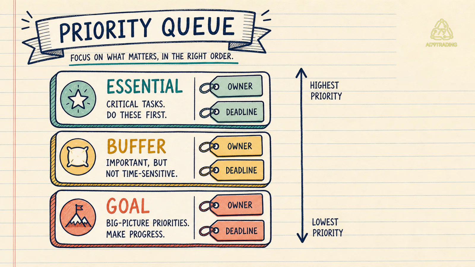 Priority queue từ chi phí thiết yếu đến mục tiêu
