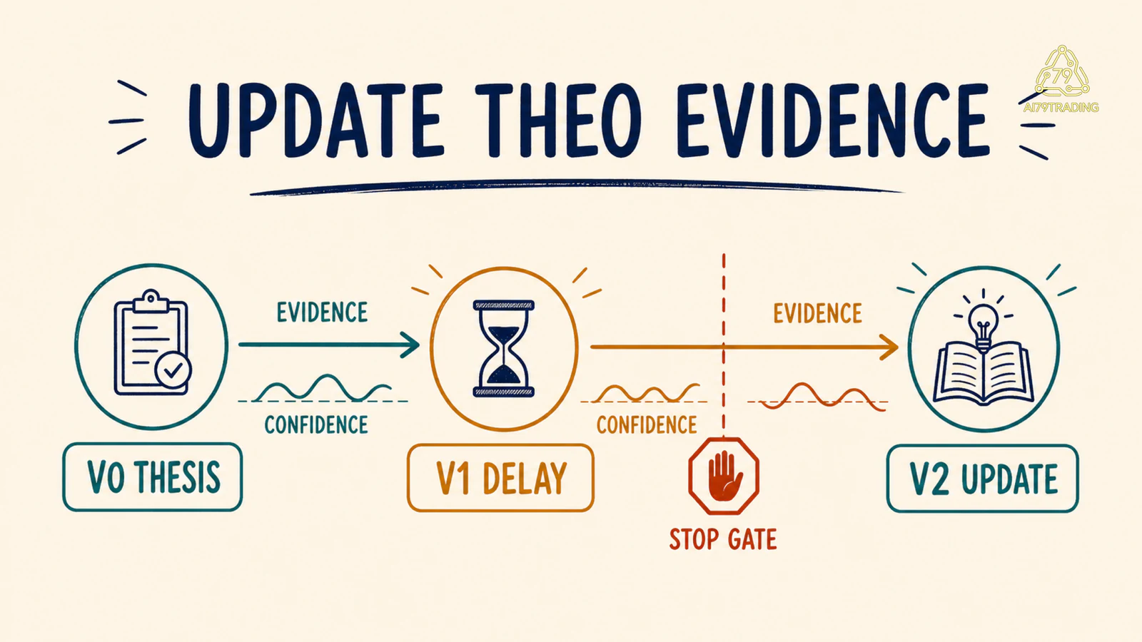 Chuỗi update thesis theo evidence và delay