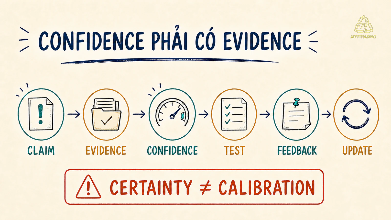 Flow claim evidence confidence test feedback update