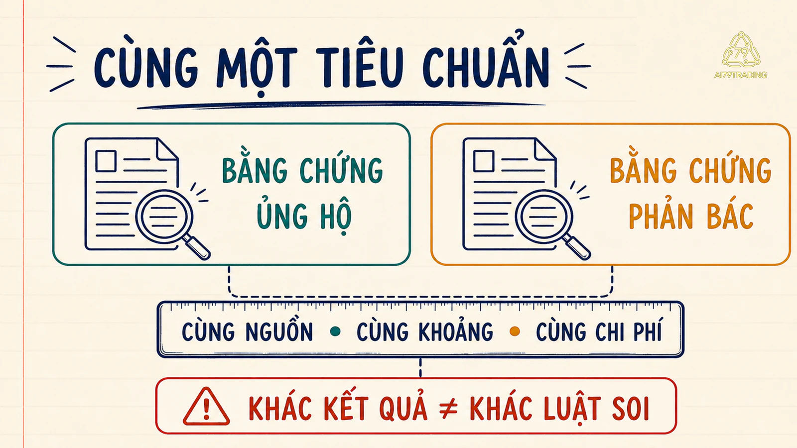 Hai phía bằng chứng được kiểm bằng cùng nguồn, khoảng thời gian và chi phí