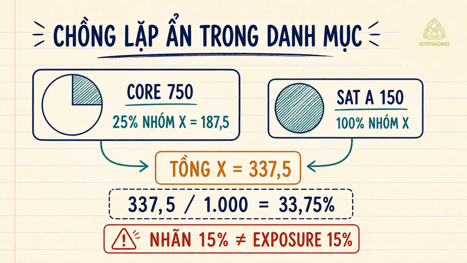 Phần nhóm X trong lõi cộng với vệ tinh A tạo mức tiếp xúc 33 phẩy 75 phần trăm