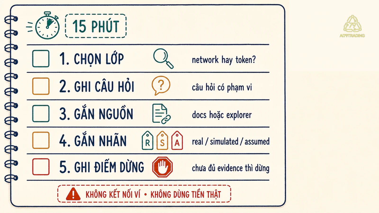 Checklist 15 phút từ xác định lớp kiến thức đến ghi điểm dừng kiểm tra
