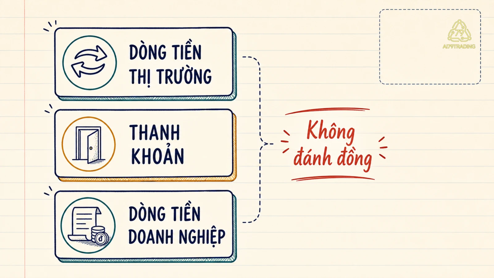 Ba lớp dòng tiền thị trường, thanh khoản và dòng tiền doanh nghiệp cần được quan sát riêng