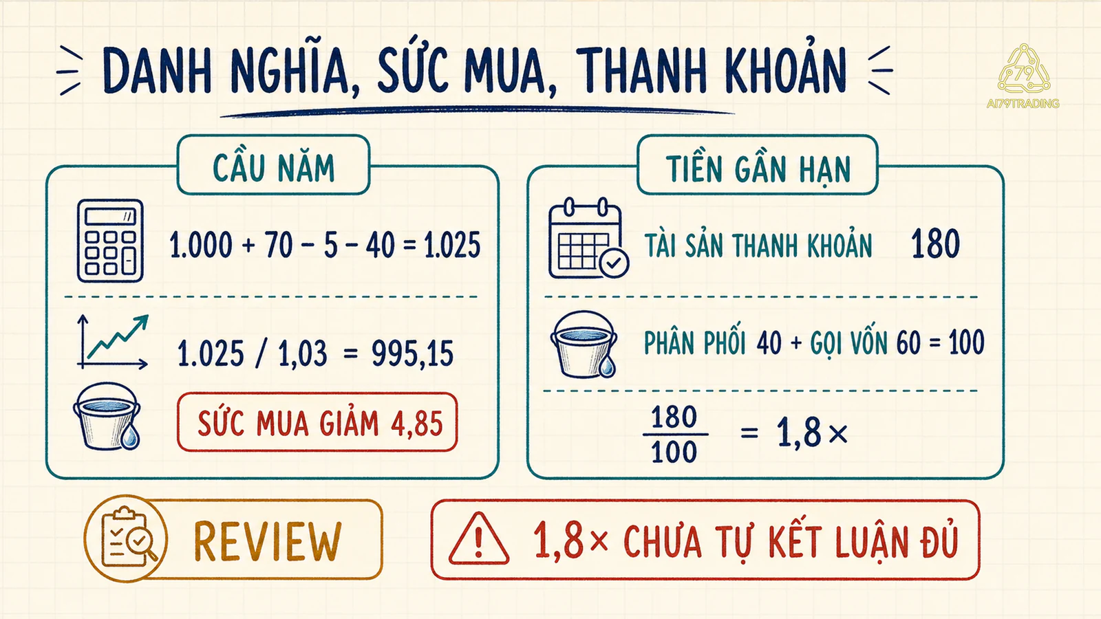 Phiếu số giả nối giá trị cuối kỳ thực 995,15 với mức bao phủ thanh khoản 1,8 lần