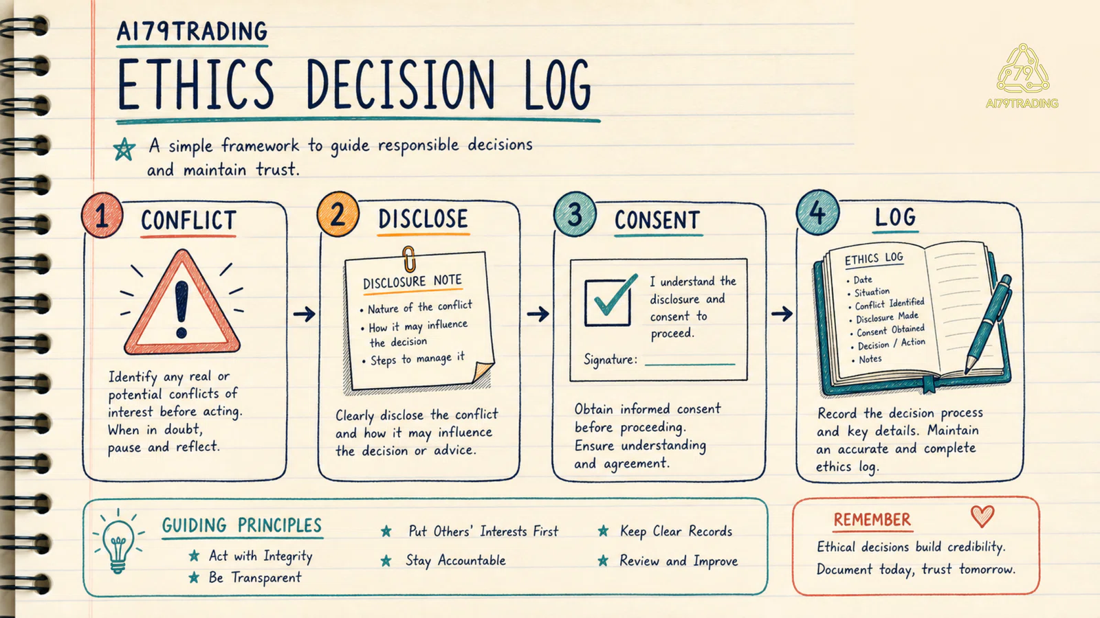 Decision log xử lý conflict và disclosure