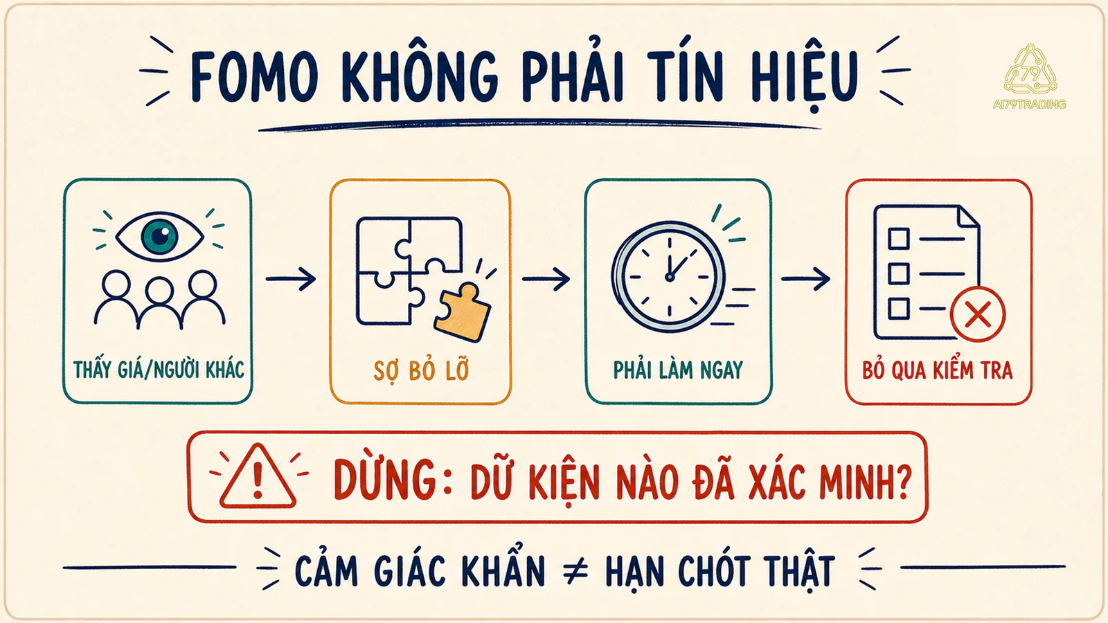 Chuỗi từ thấy giá hoặc người khác đến sợ bỏ lỡ làm ngay và bỏ kiểm tra