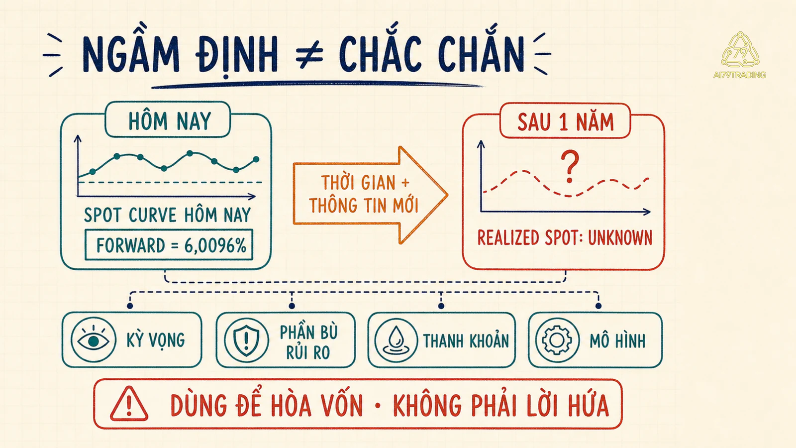 Forward ngầm định hôm nay không phải spot rate chắc chắn sẽ quan sát sau này