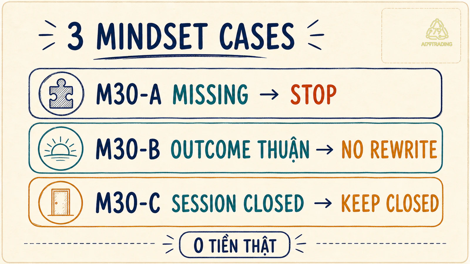 Ba case mindset với ba boundary đã điền