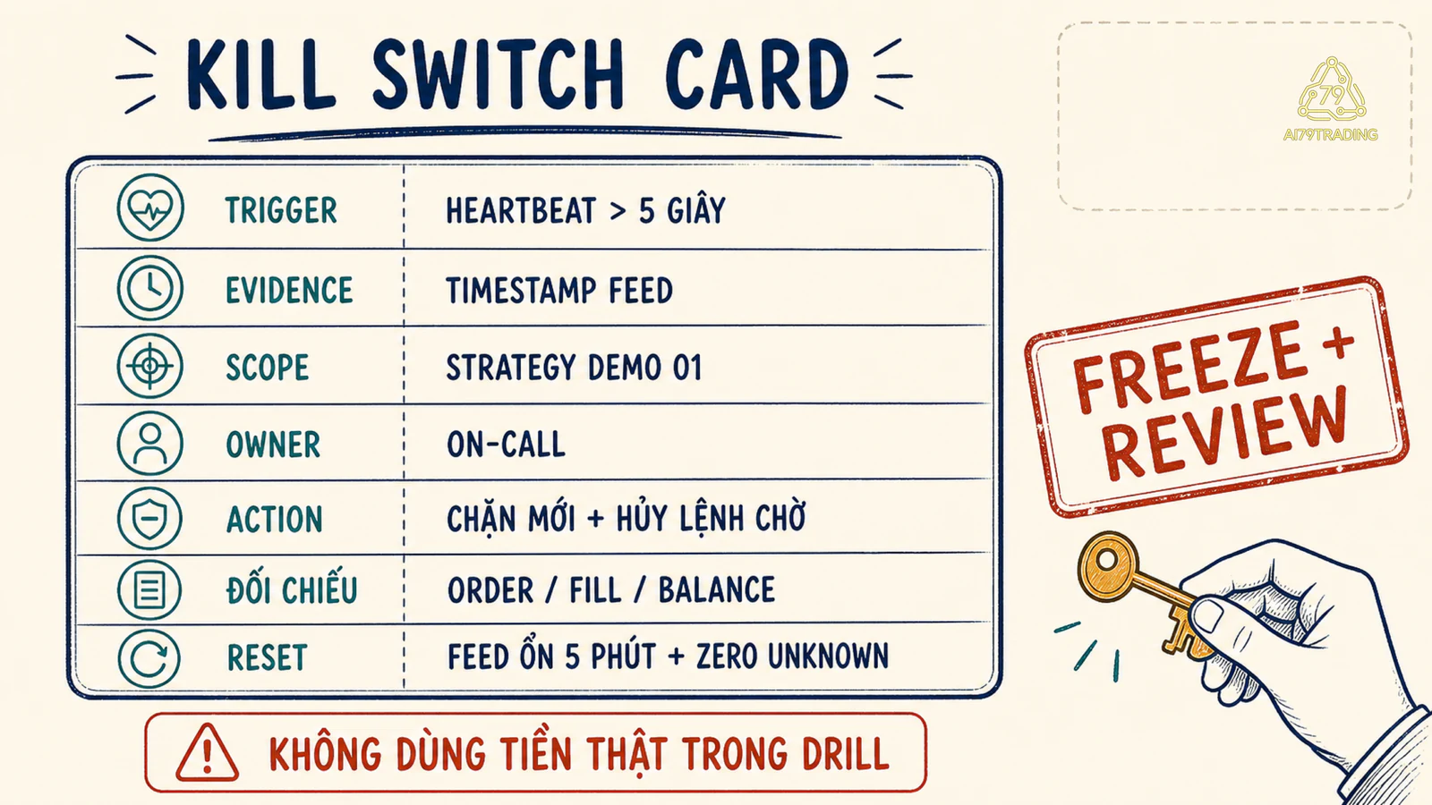 Kill Switch Card mẫu cho một sự cố giả lập