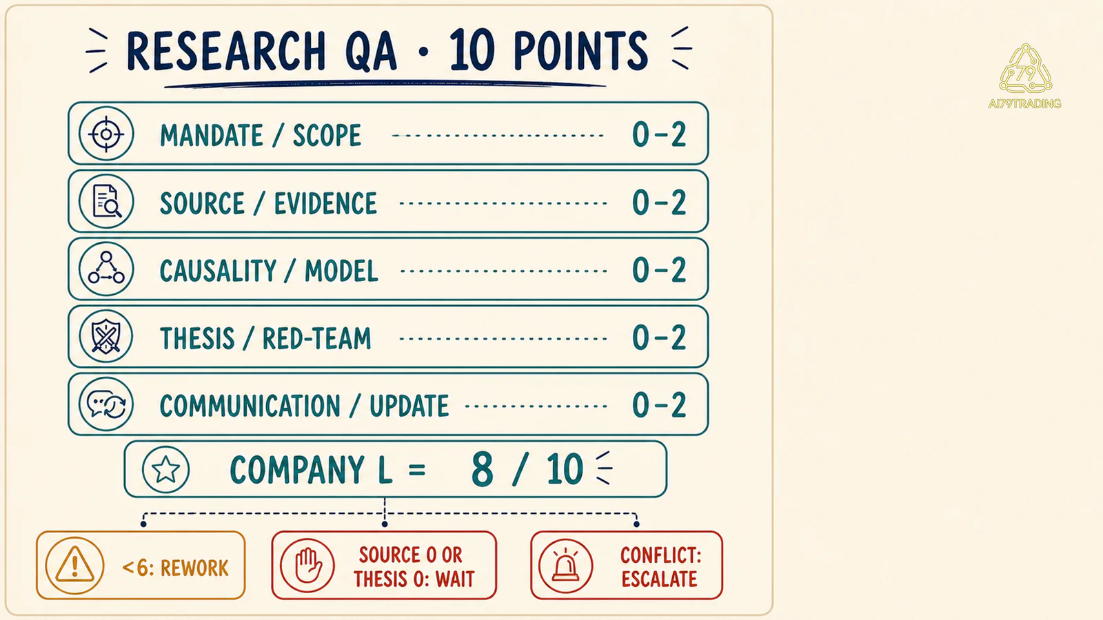 Quality Scorecard mười điểm với stop rules