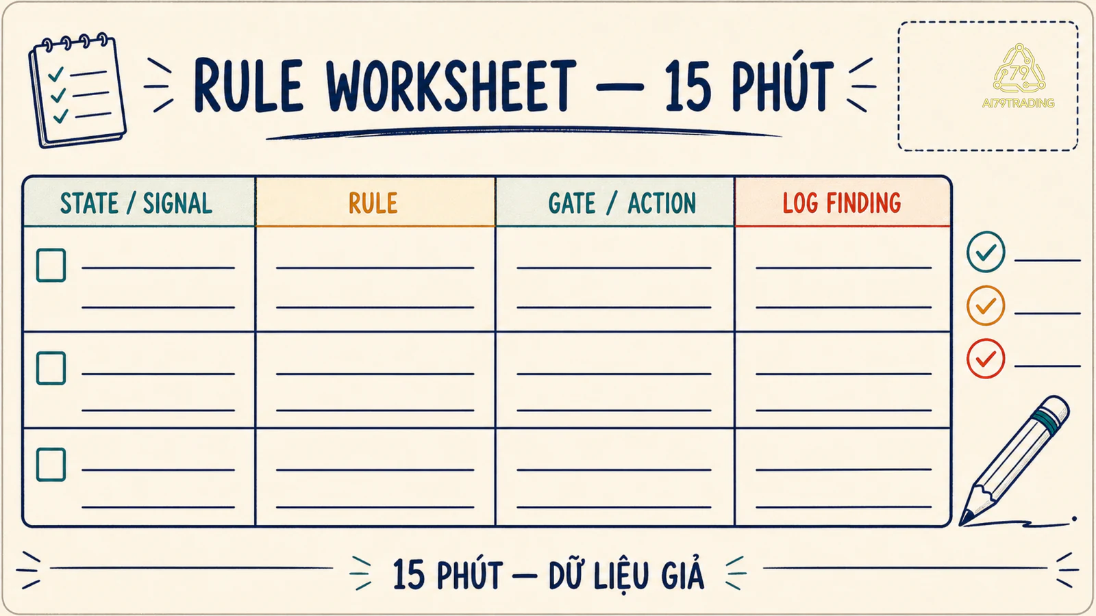 Bảng thực hành viết state signal rule gate log