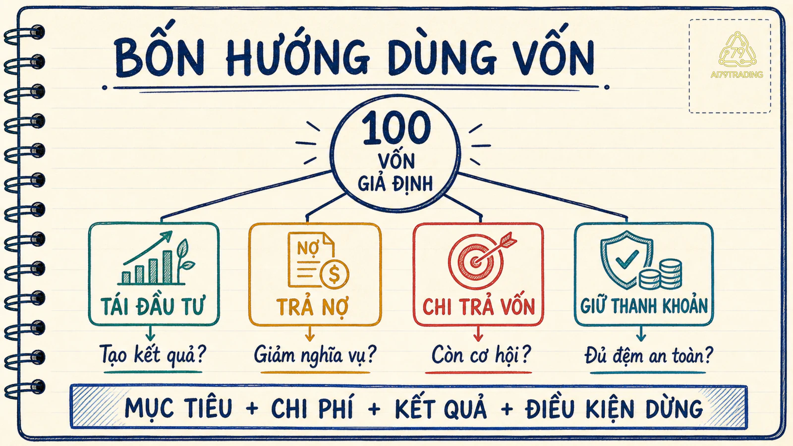 Bốn hướng sử dụng vốn và câu hỏi kiểm tra
