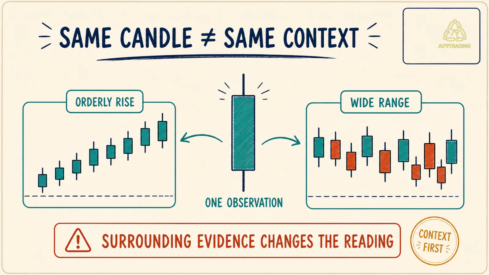 Cùng candle nhưng khác phần xung quanh
