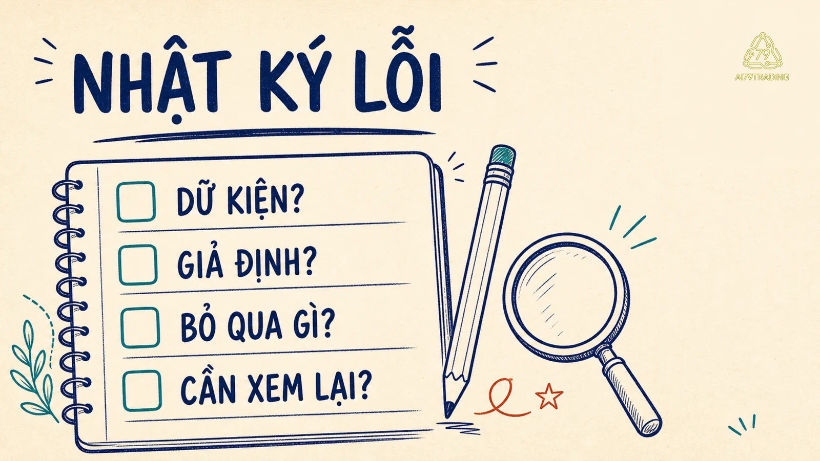 Checklist dữ kiện, giả định, câu bỏ qua và thời điểm xem lại cho nhật ký lỗi