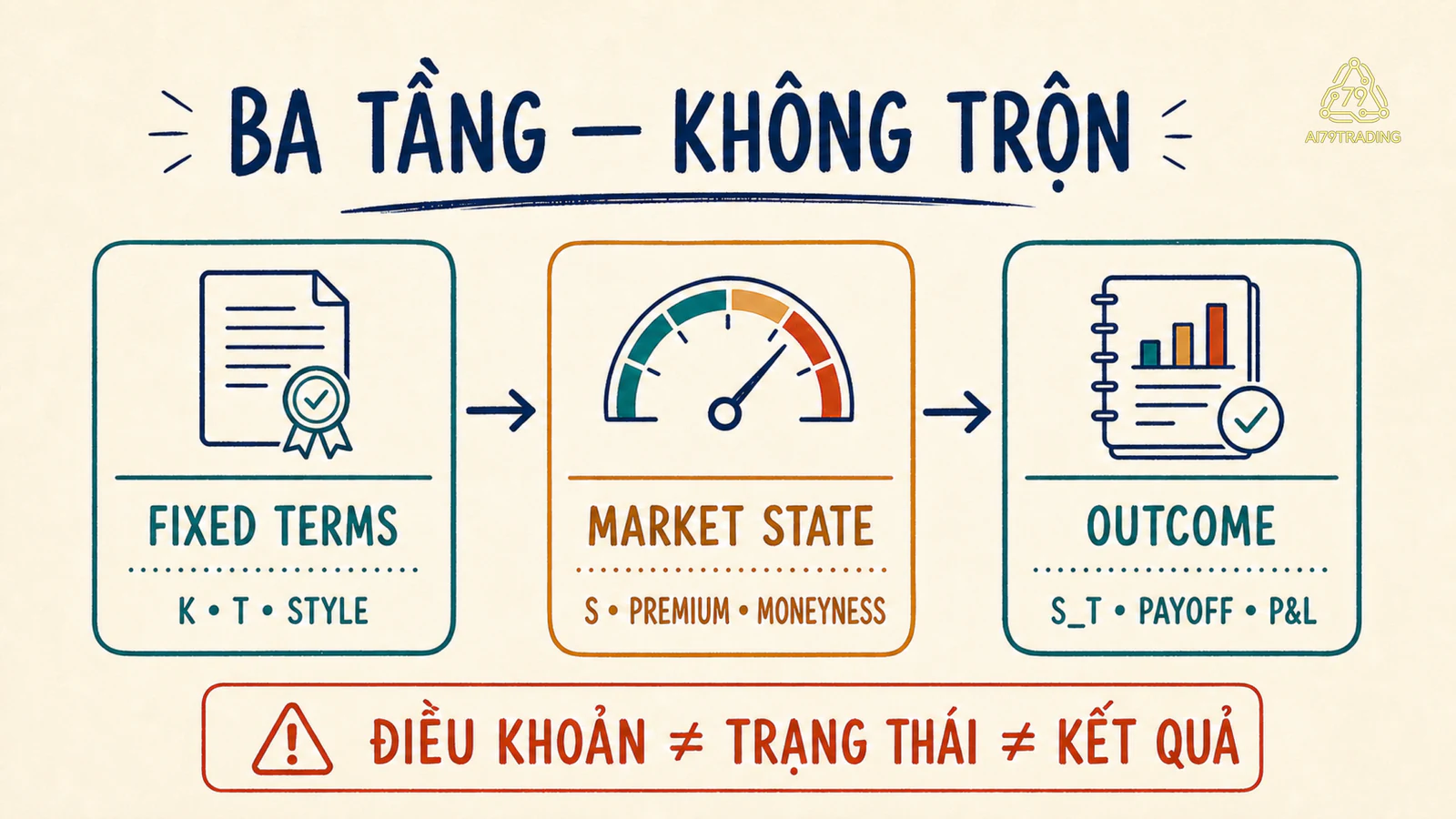 Ba tầng điều khoản trạng thái kết quả quyền chọn