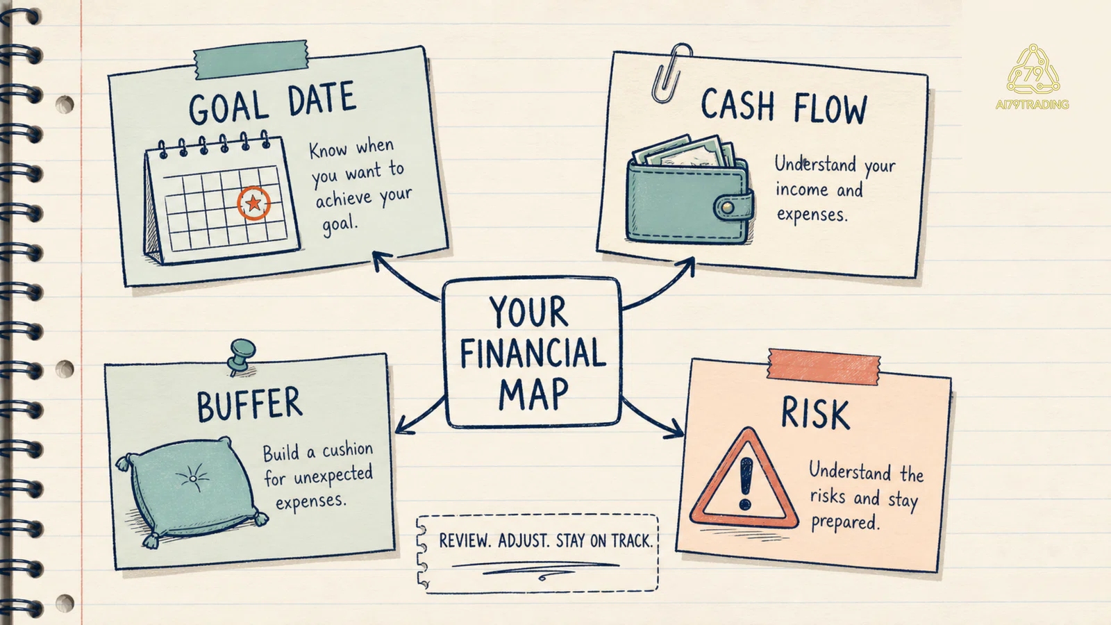 Bản đồ goal cash flow buffer và risk