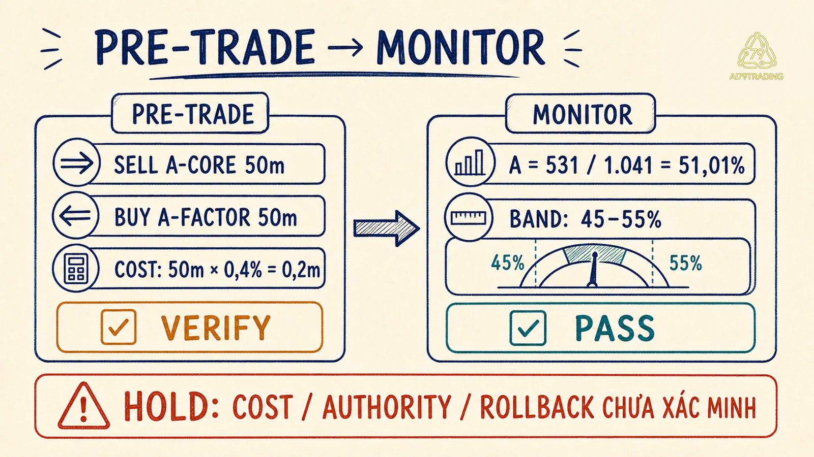 Bảng cổng pre-trade và trạng thái giám sát