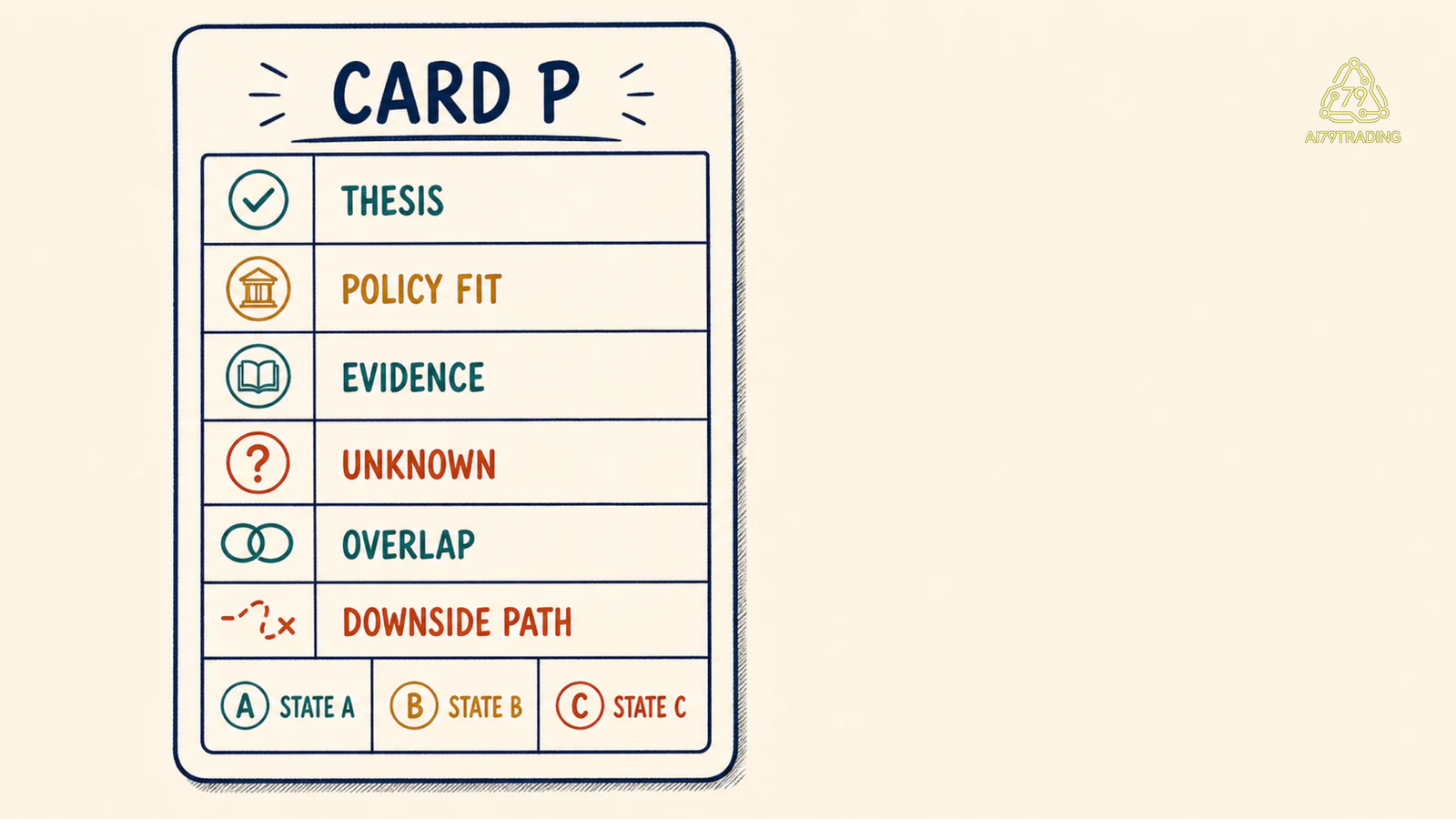 Bounded Exposure Card P với thesis policy fit evidence unknown overlap downside path và state