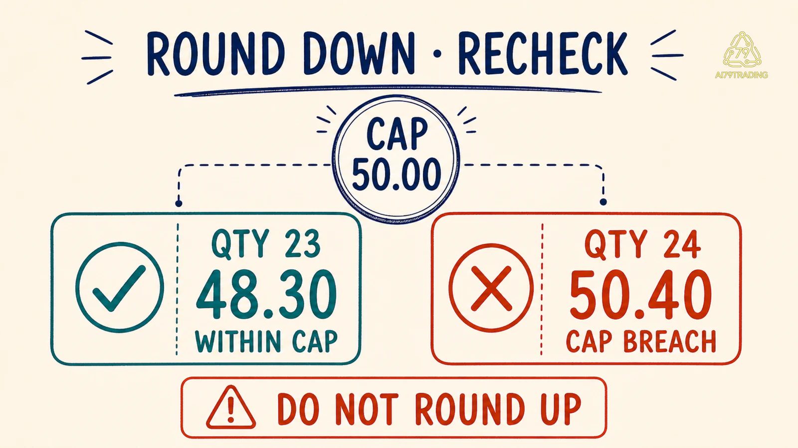 So sánh floor quantity 23 trong cap và quantity 24 vượt risk cap