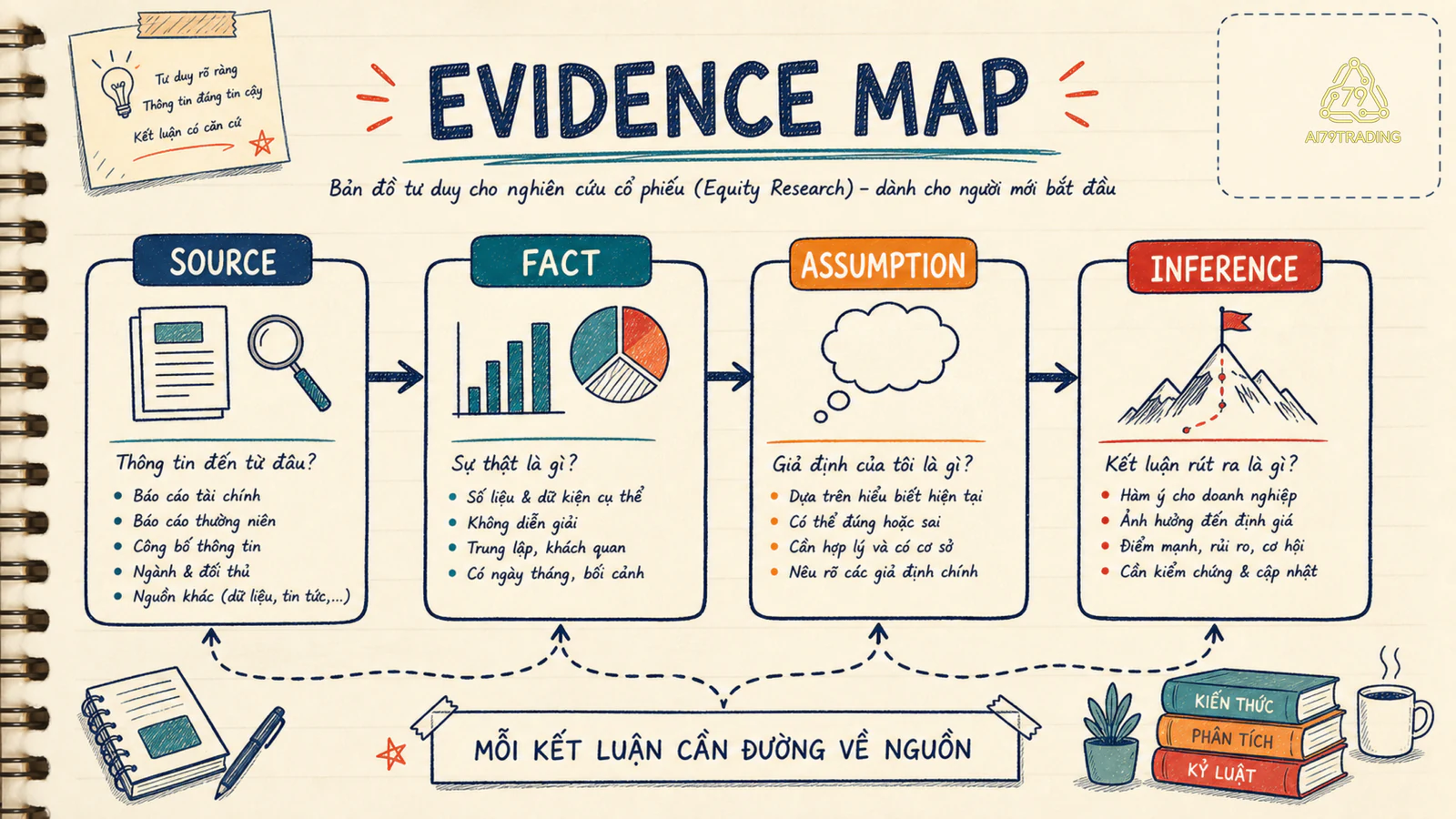 Evidence map fact assumption inference