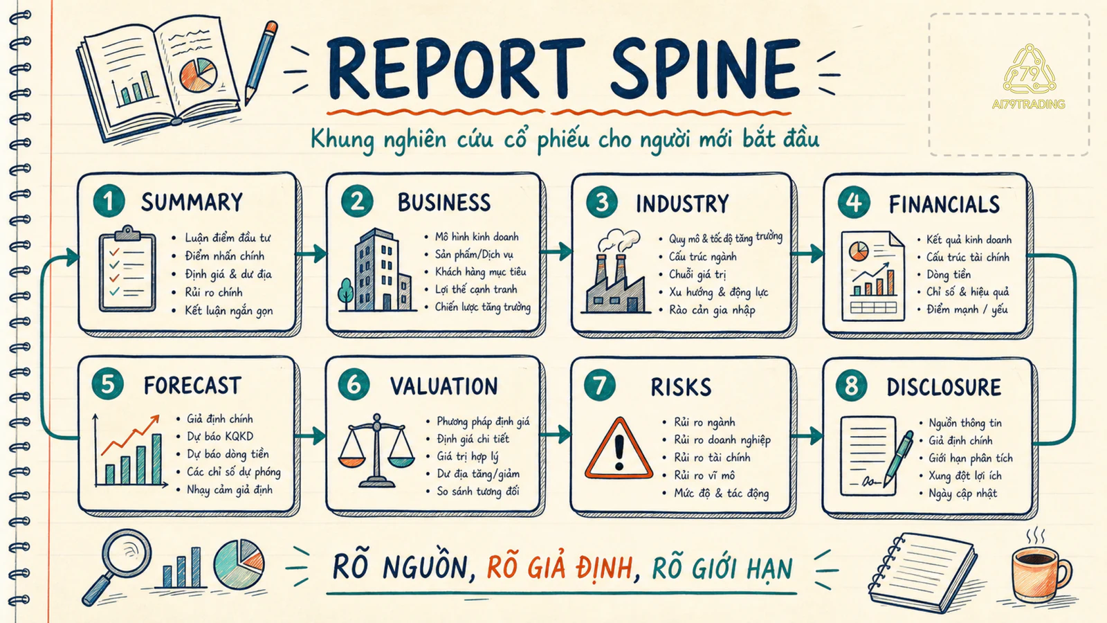 Tám phần của professional equity research report