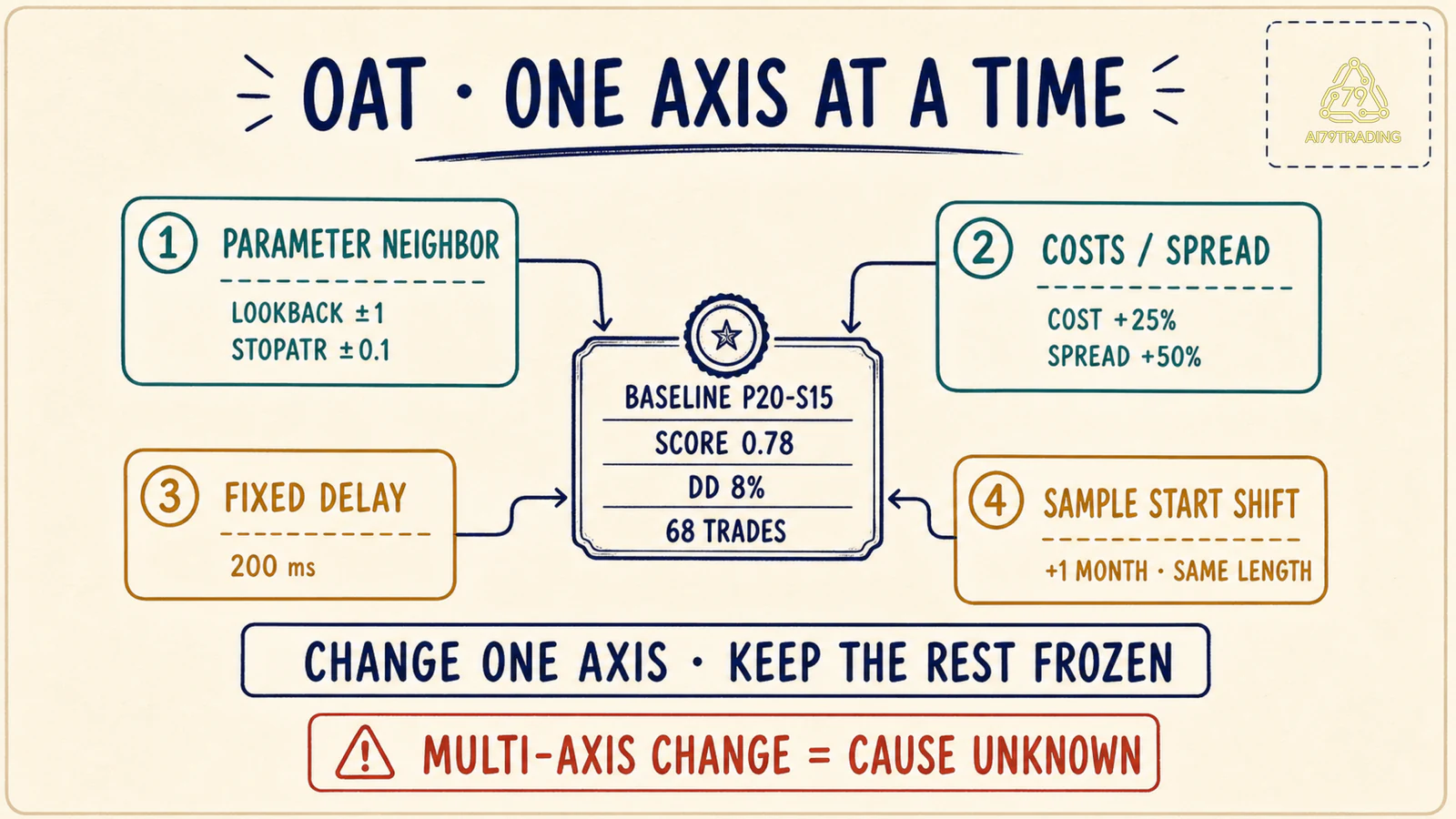 Bốn nhóm stress OAT cho parameter, cost, delay và sample