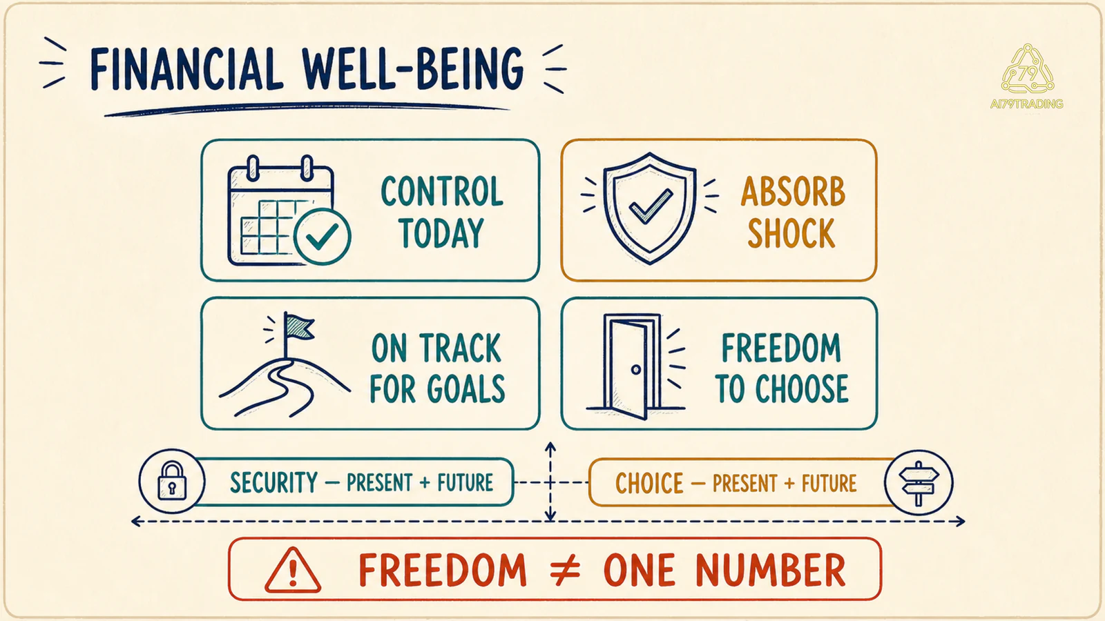 Bốn outcome security và choice của financial well-being