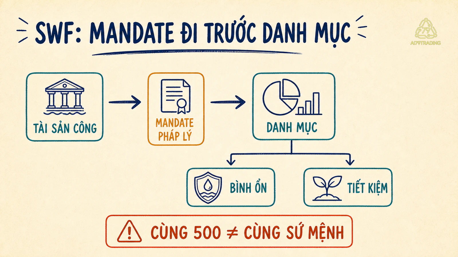 Tài sản công đi qua nhiệm vụ pháp lý trước khi thành danh mục bình ổn hoặc tiết kiệm
