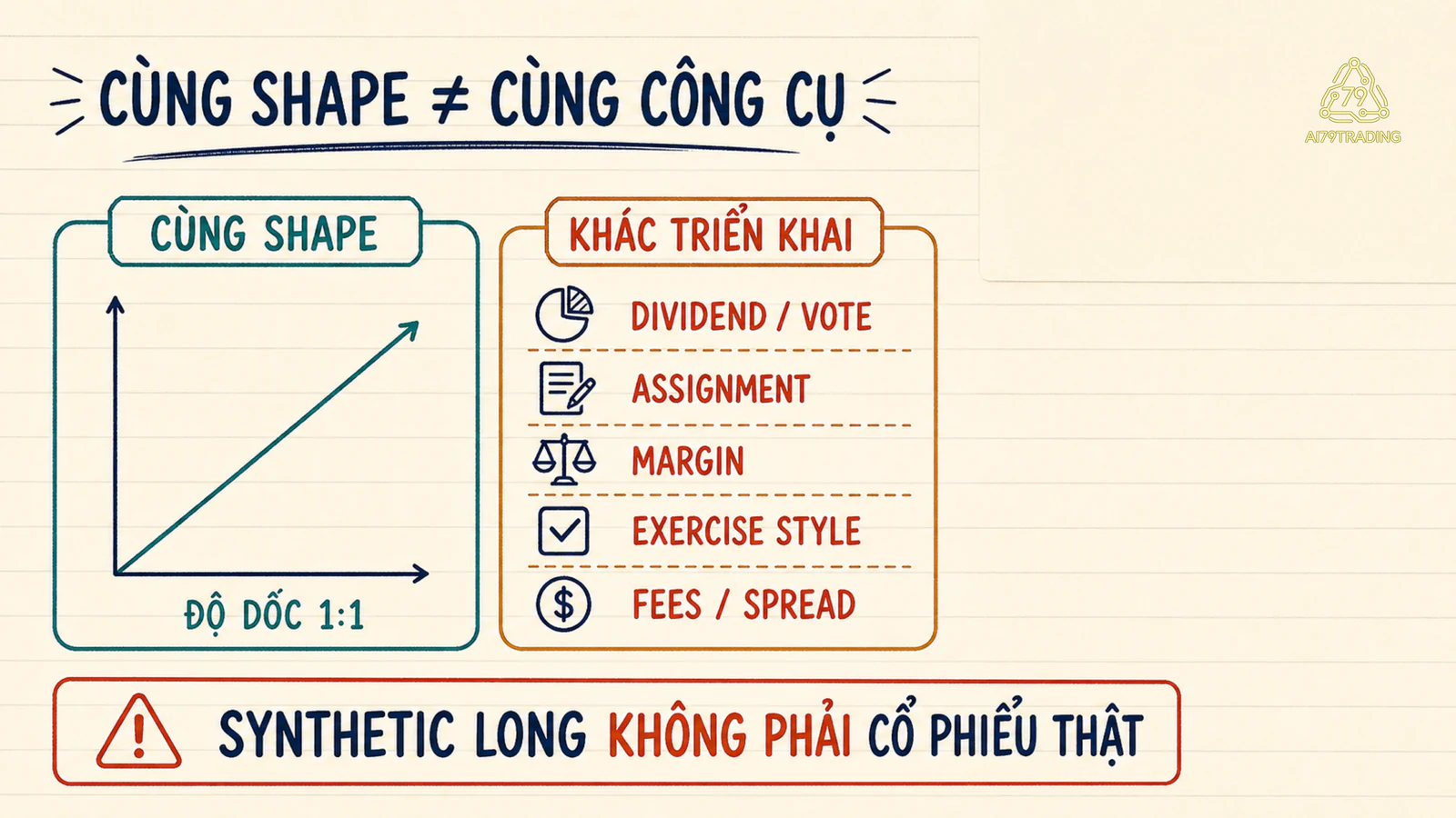 Synthetic long không phải cổ phiếu thật