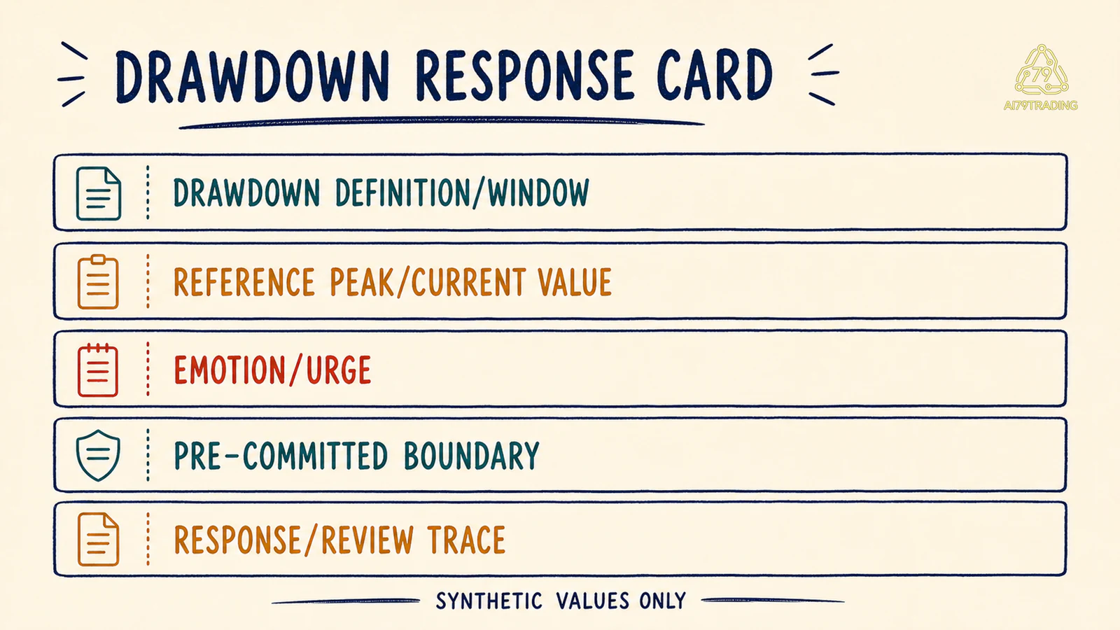Thẻ Drawdown Response gồm năm trường bắt buộc