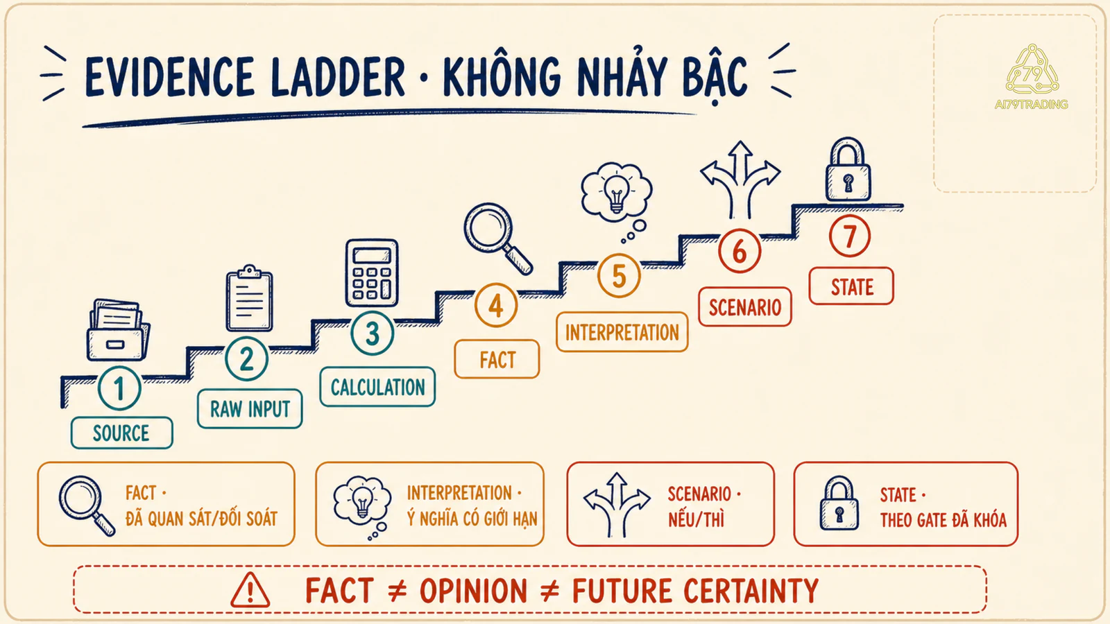 Thang bằng chứng từ nguồn đến trạng thái của báo cáo
