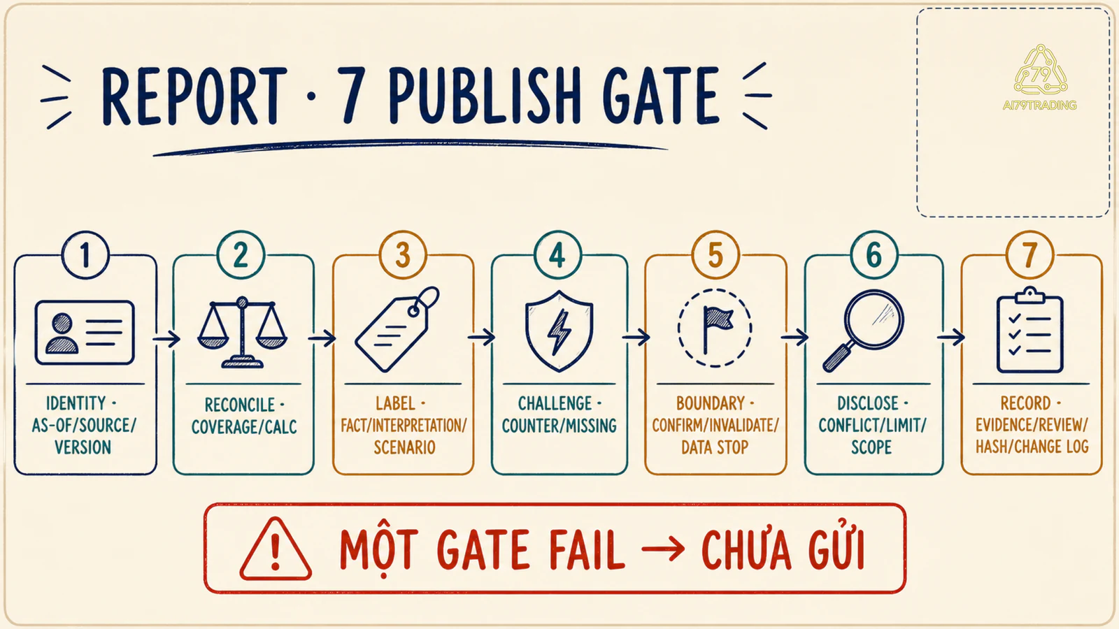 Bảy cửa phát hành trước khi gửi Technical Research Report
