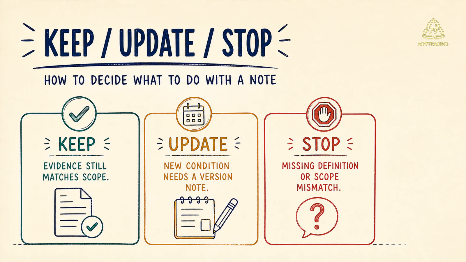 Bảng quyết định giữ, cập nhật hoặc invalidation