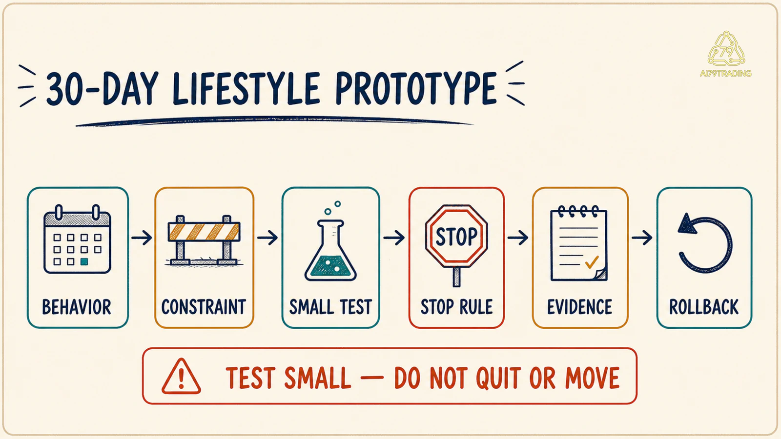 Thẻ prototype lối sống 30 ngày có stop rule