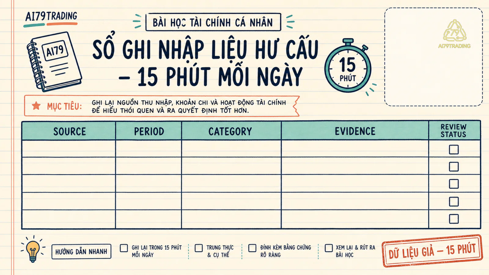 Input register 15 phút bằng dữ liệu giả