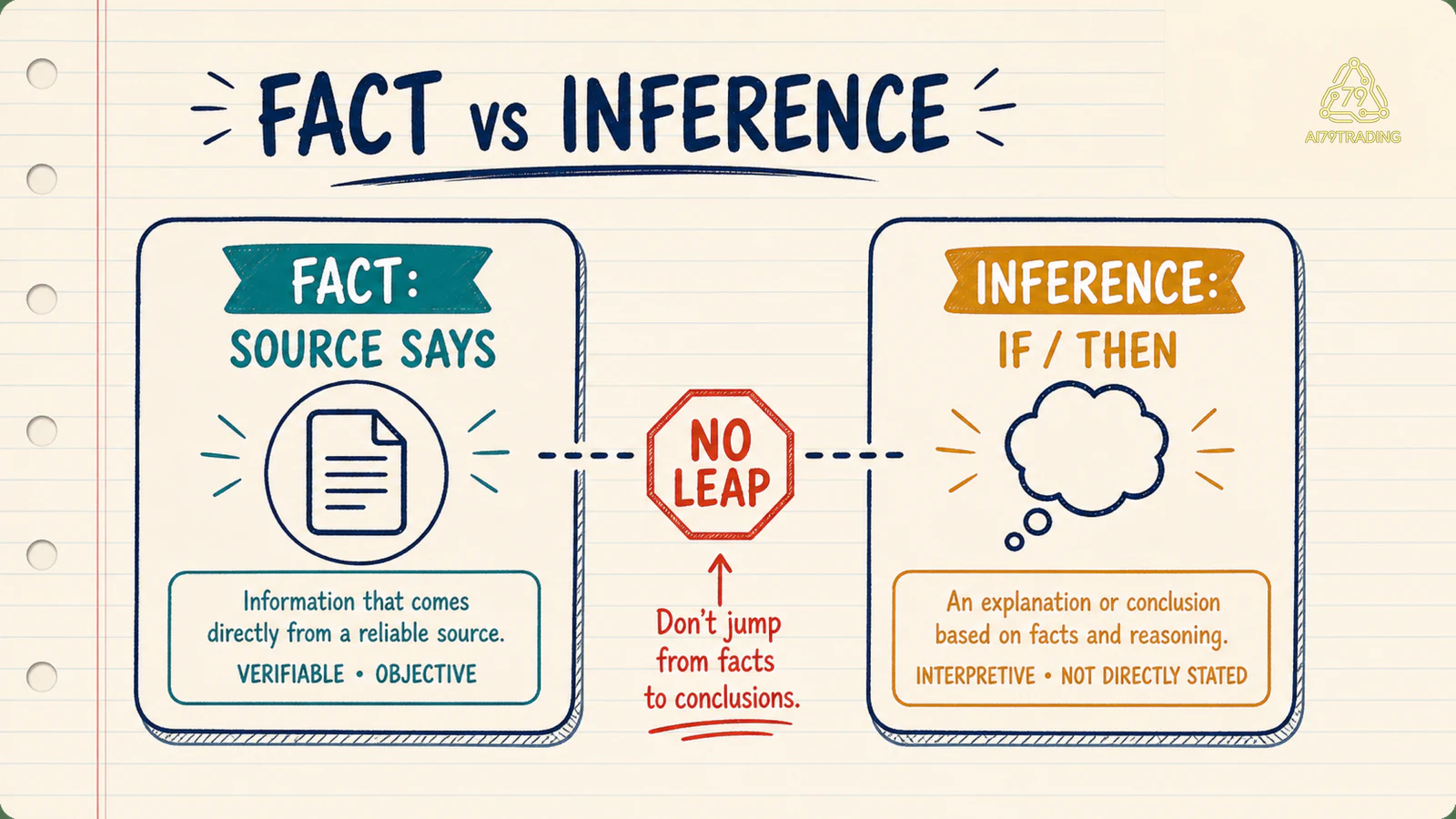 So sánh câu fact với câu inference có điều kiện trong Thesis Brief T